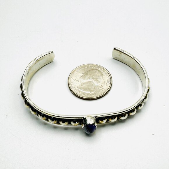 HaDa Sterling Silver Bracelet — Purple  Mojave Turquoise Cuff — NWT - Picture 12 of 13